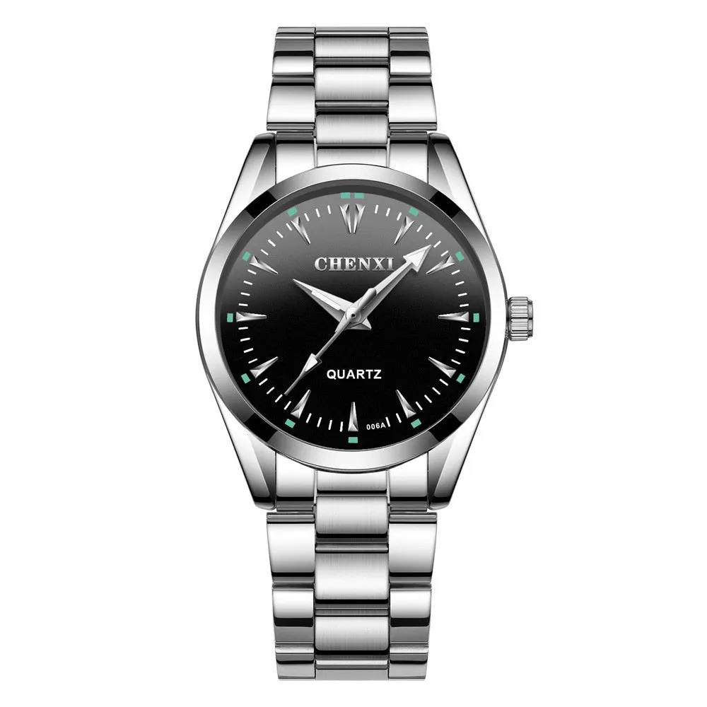 CHENXI New Quartz Mens Watches Waterproof Top Brand Luxury Business Watch for Men Women Stainless Steel Sports Wristwatches
