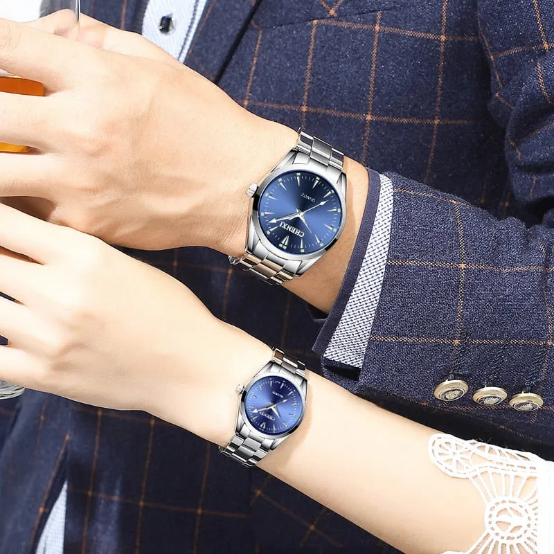 CHENXI New Quartz Mens Watches Waterproof Top Brand Luxury Business Watch for Men Women Stainless Steel Sports Wristwatches