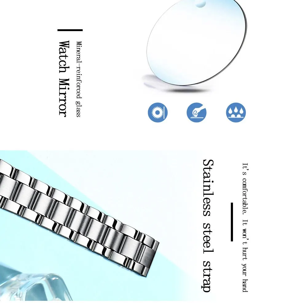 CHENXI New Quartz Mens Watches Waterproof Top Brand Luxury Business Watch for Men Women Stainless Steel Sports Wristwatches