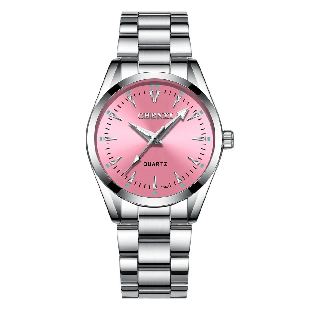 CHENXI New Quartz Mens Watches Waterproof Top Brand Luxury Business Watch for Men Women Stainless Steel Sports Wristwatches
