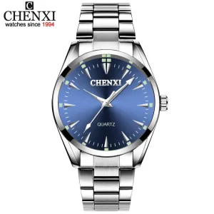 CHENXI New Quartz Mens Watches Waterproof Top Brand Luxury Business Watch for Men Women Stainless Steel Sports Wristwatches