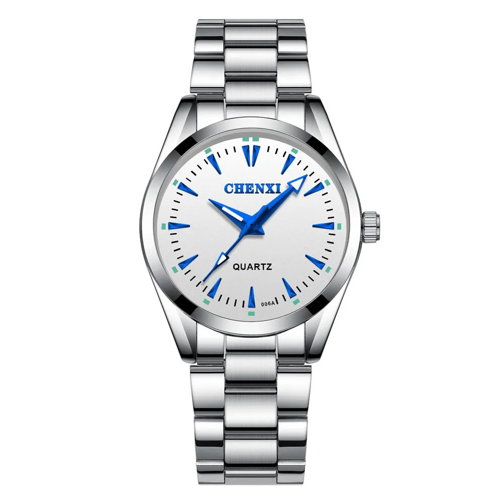 CHENXI New Quartz Mens Watches Waterproof Top Brand Luxury Business Watch for Men Women Stainless Steel Sports Wristwatches