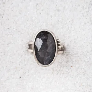Chocolate Sapphire Ring on Split Band