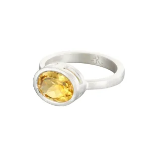 Citrine Pirate Ring In Silver