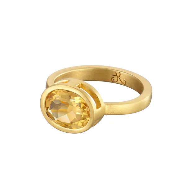 Citrine Pirate Ring In Silver