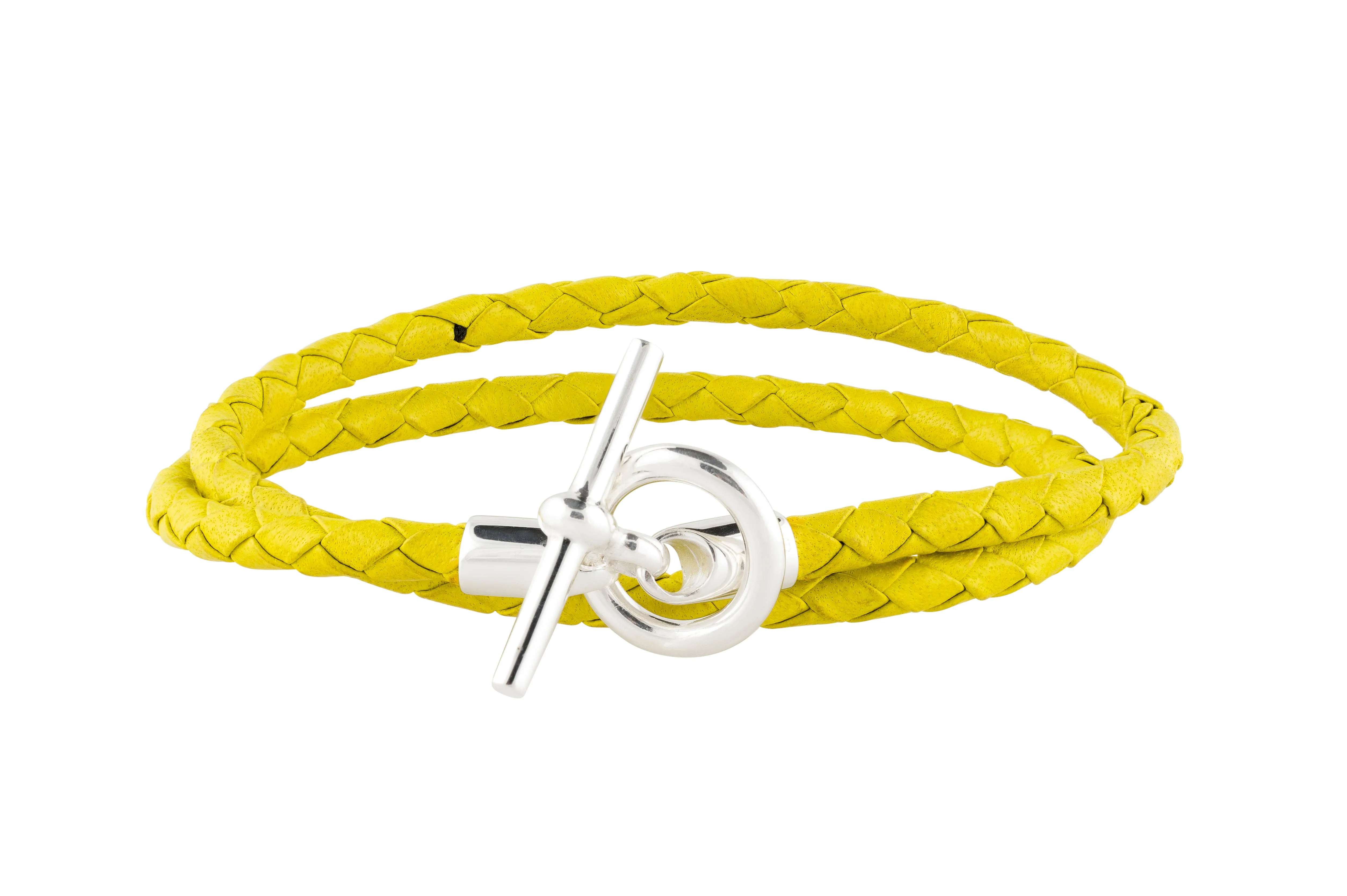 Citron Leather Double Wrap - Prosperity