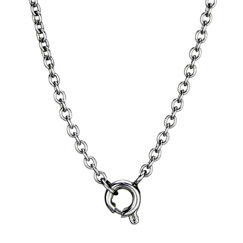 CJ2885 Wholesale Women's Stainless Steel High polished AAA Grade CZ Clear Infinity Necklace