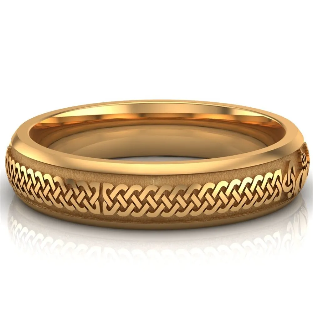 Claddagh Wedding Ring UCL1-14Y5M - 10K/14K/18K Yellow Gold