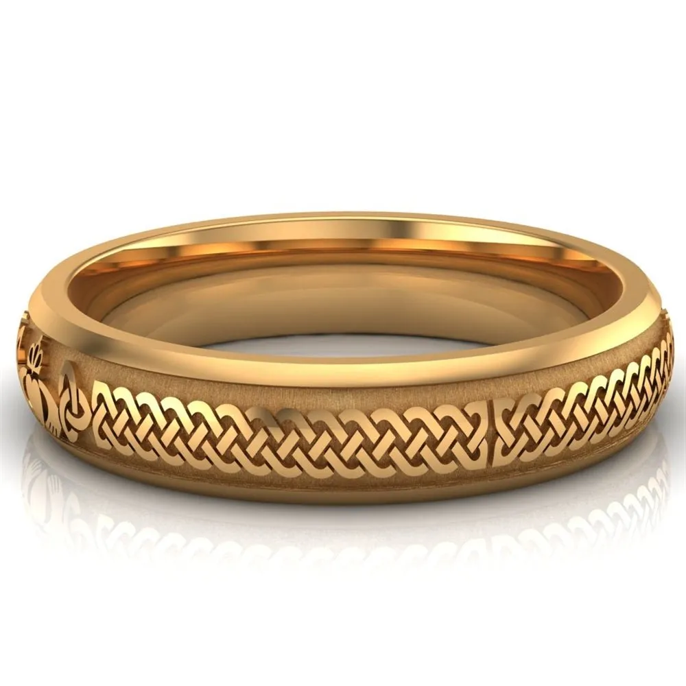 Claddagh Wedding Ring UCL1-14Y5M - 10K/14K/18K Yellow Gold