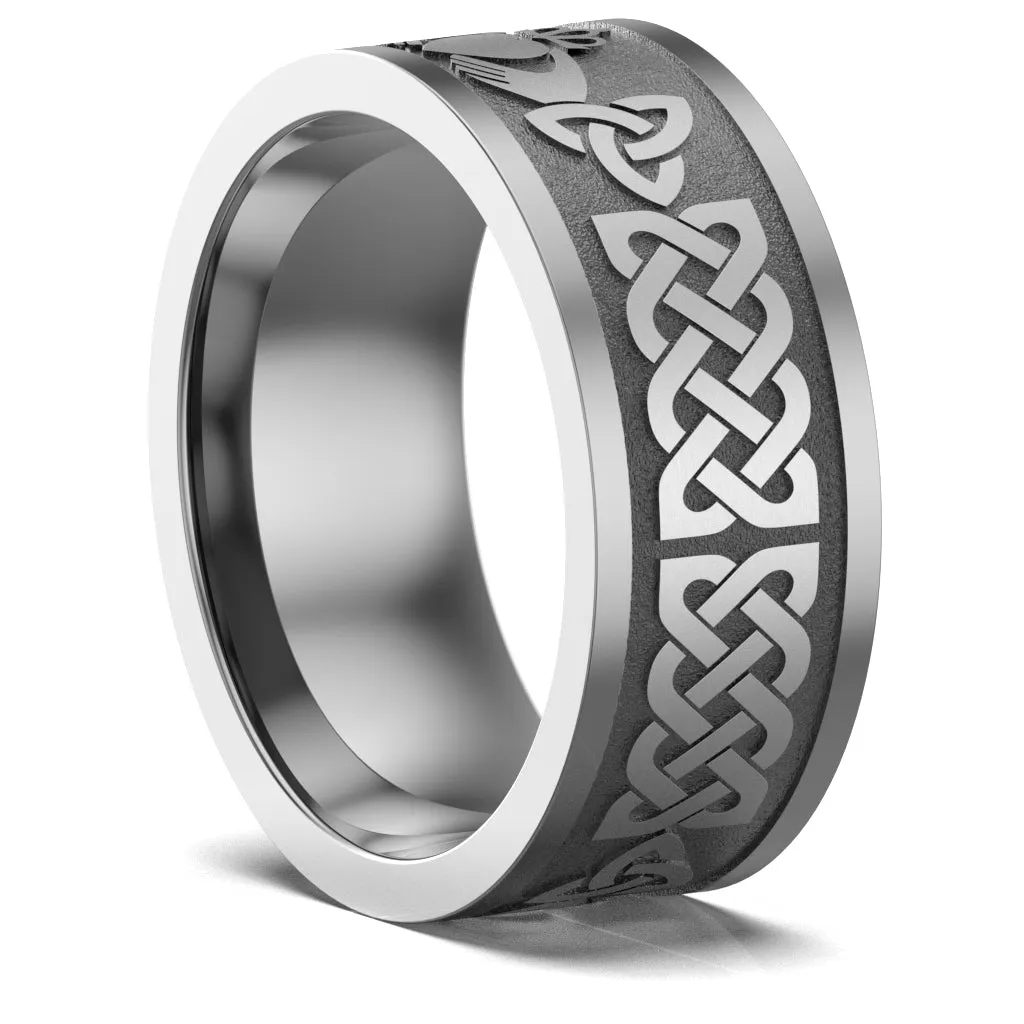 Claddagh Wedding Ring UCL1-TITAN10M-FLAT - TITANIUM