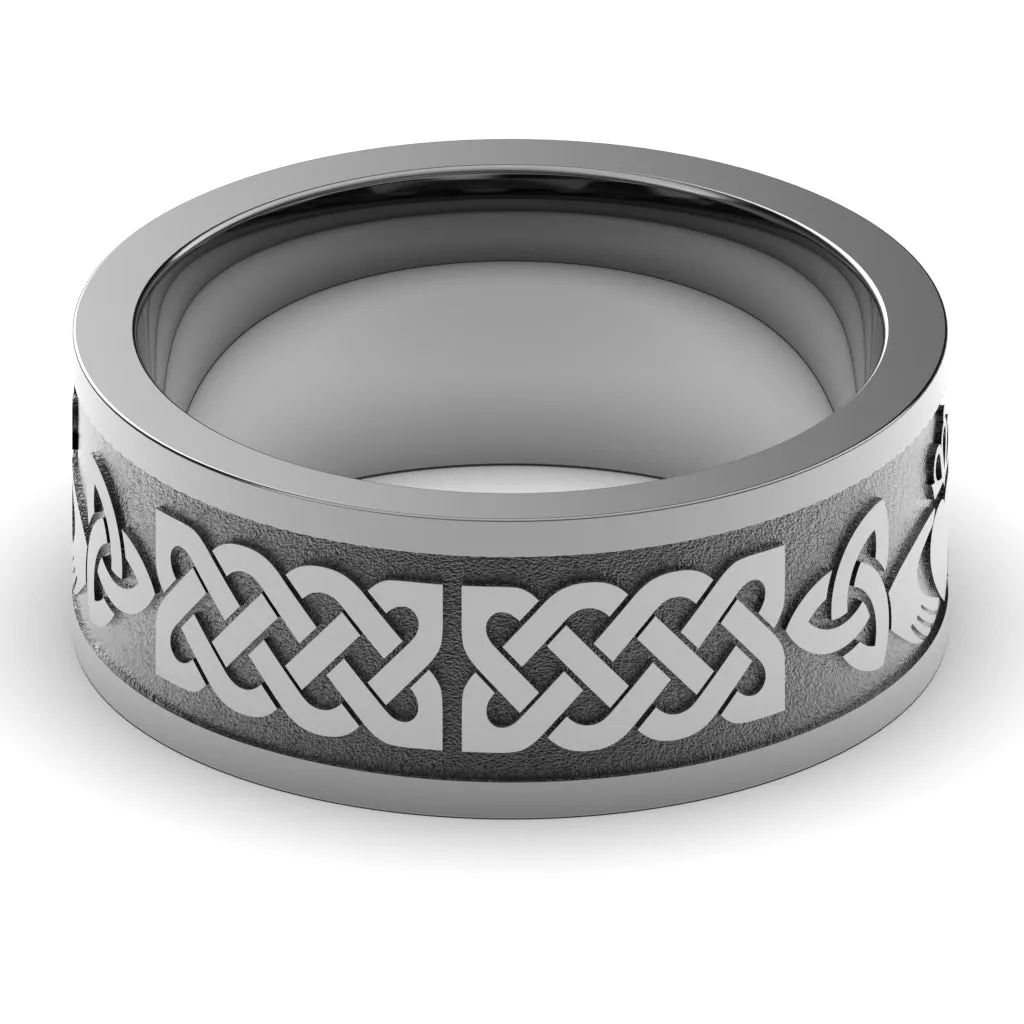 Claddagh Wedding Ring UCL1-TITAN10M-FLAT - TITANIUM