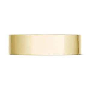 Classic 18K Yellow Gold Flat High Polish Finish Wedding Band Ring