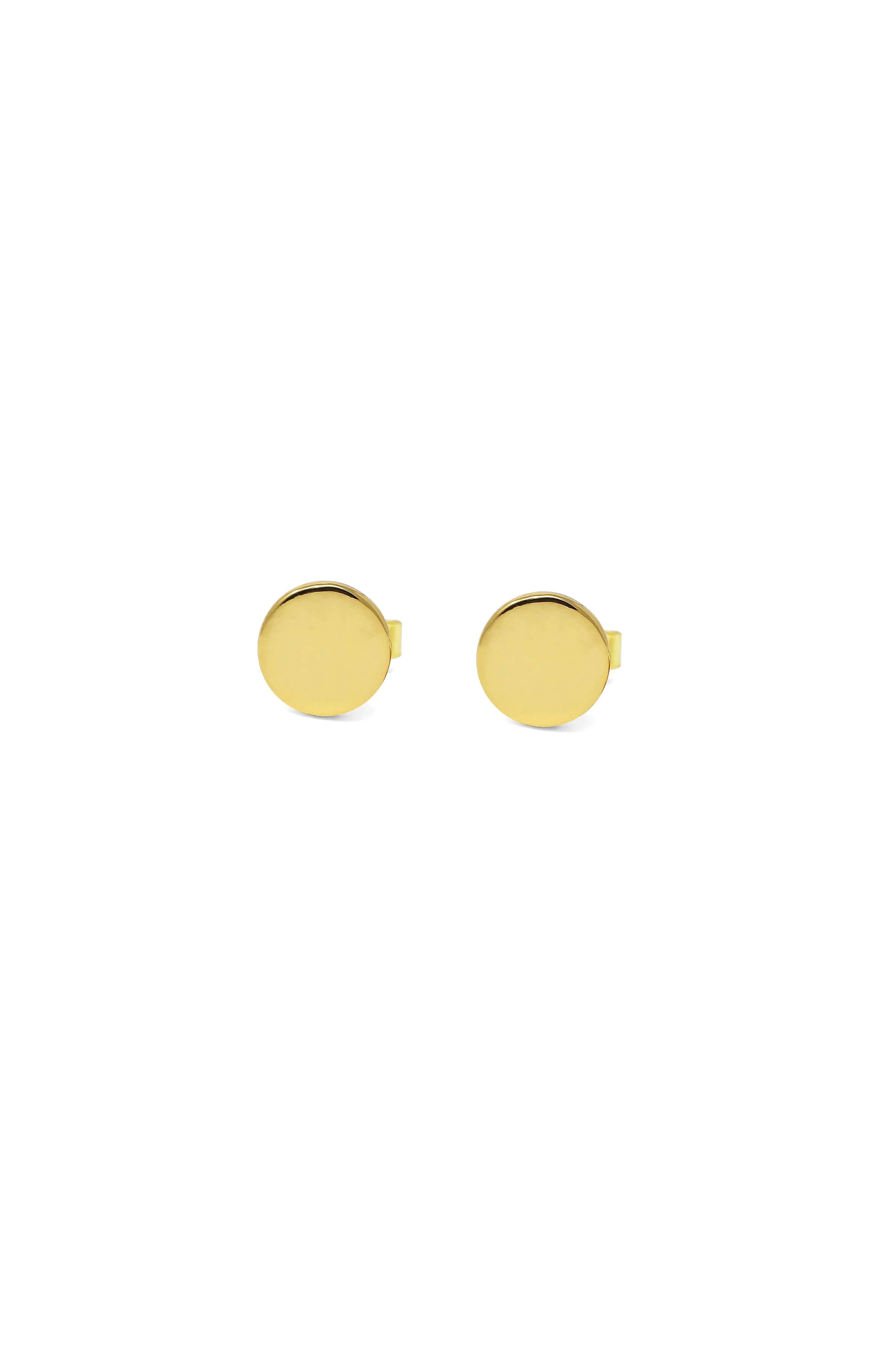Classic Evergreen Circle Sterling Silver Stud Earrings