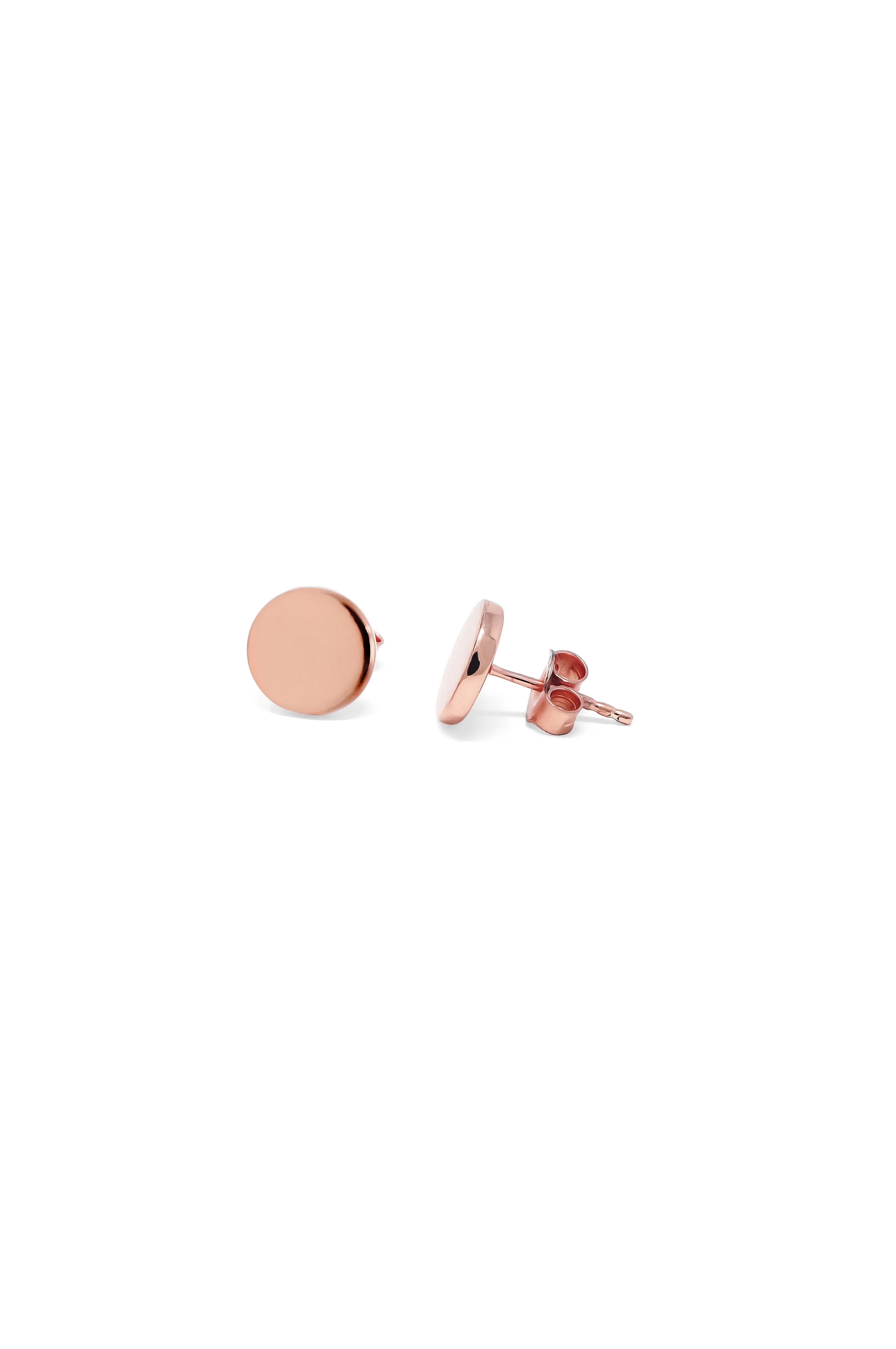 Classic Evergreen Circle Sterling Silver Stud Earrings