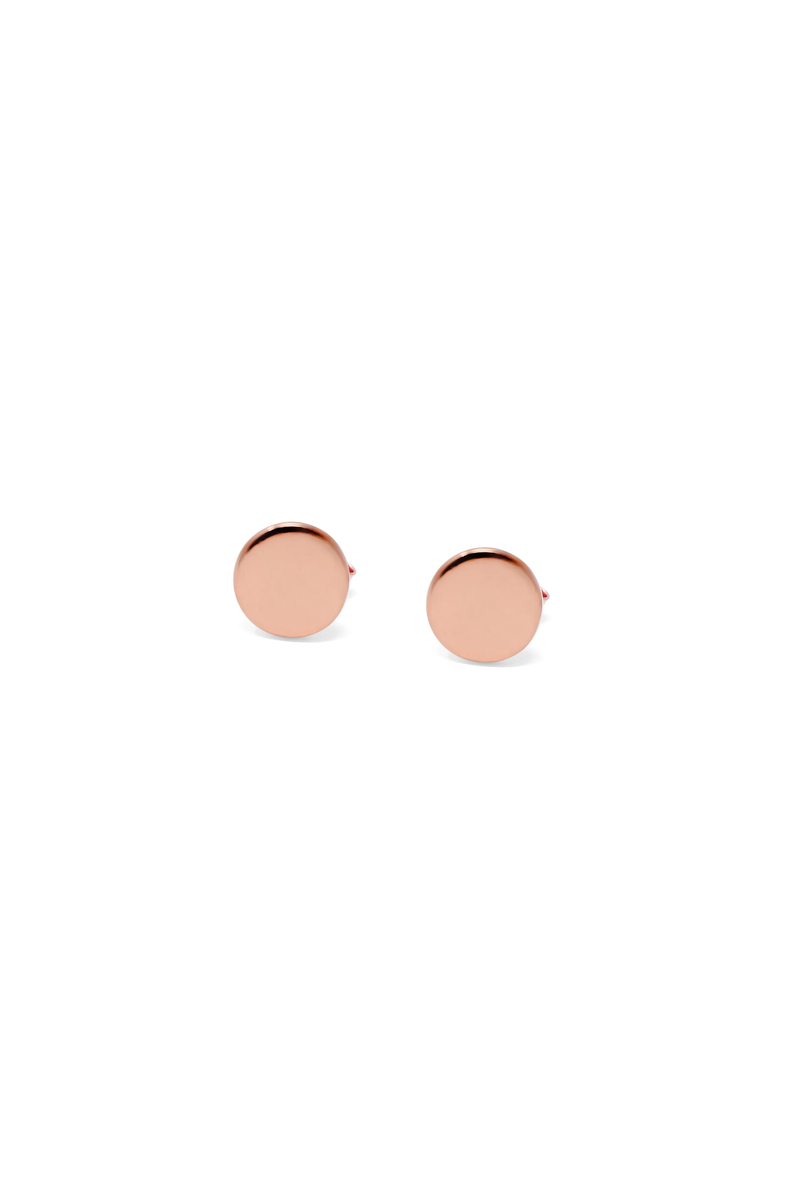 Classic Evergreen Circle Sterling Silver Stud Earrings
