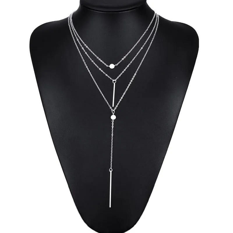 Classic Pendant Necklace Link Chain 10k Gold Women Jewelry