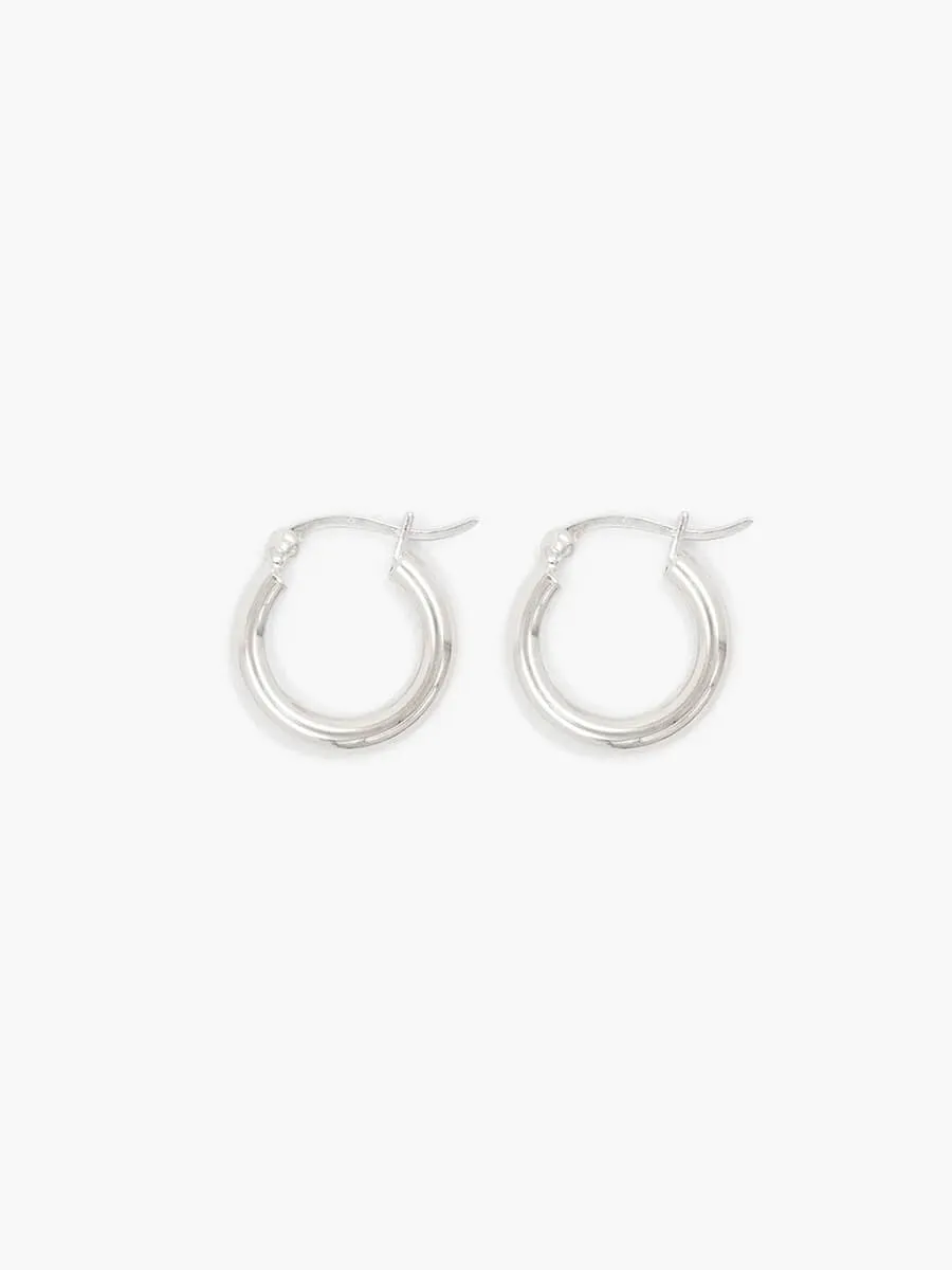 Classic Silver Small Hoops - No.12100