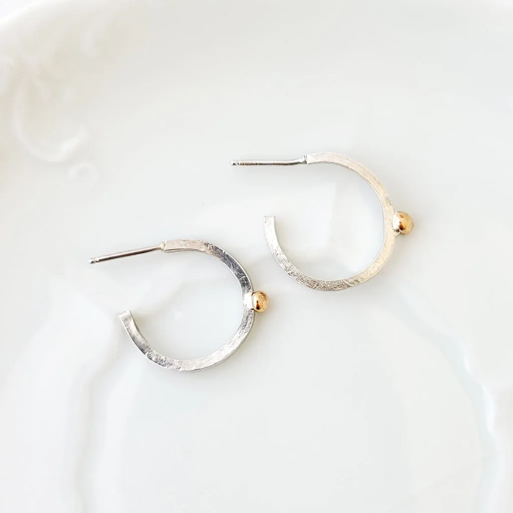 Classic Simplicity in Sterling with Bronze - Post Earrings