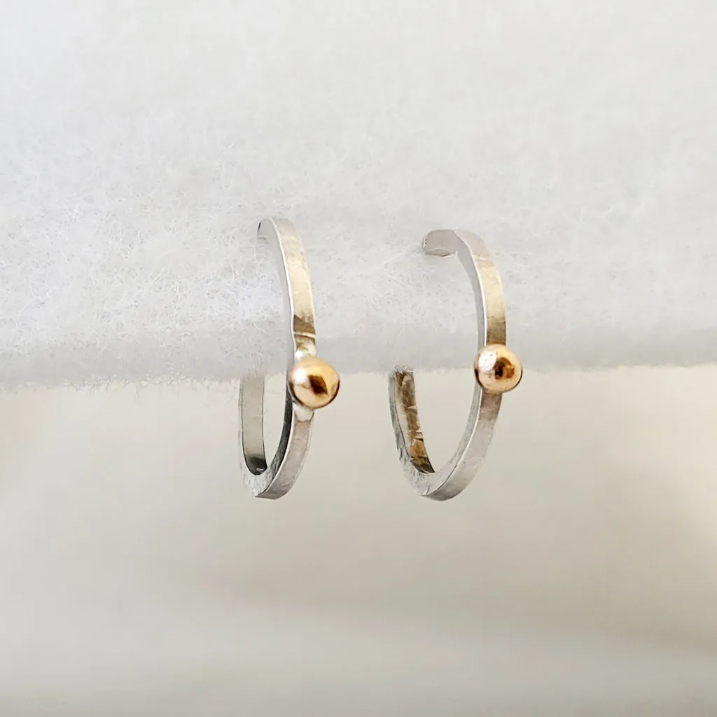 Classic Simplicity in Sterling with Bronze - Post Earrings