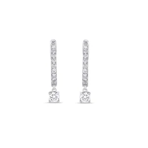 Classic Single Line Diamond Huggies