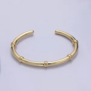 Clearance Pricing BLOWOUT 24K Gold Filled Knot Bangle Bracelet, Minimalist Small Knots Stacking Cuff Bracelet, WA-661