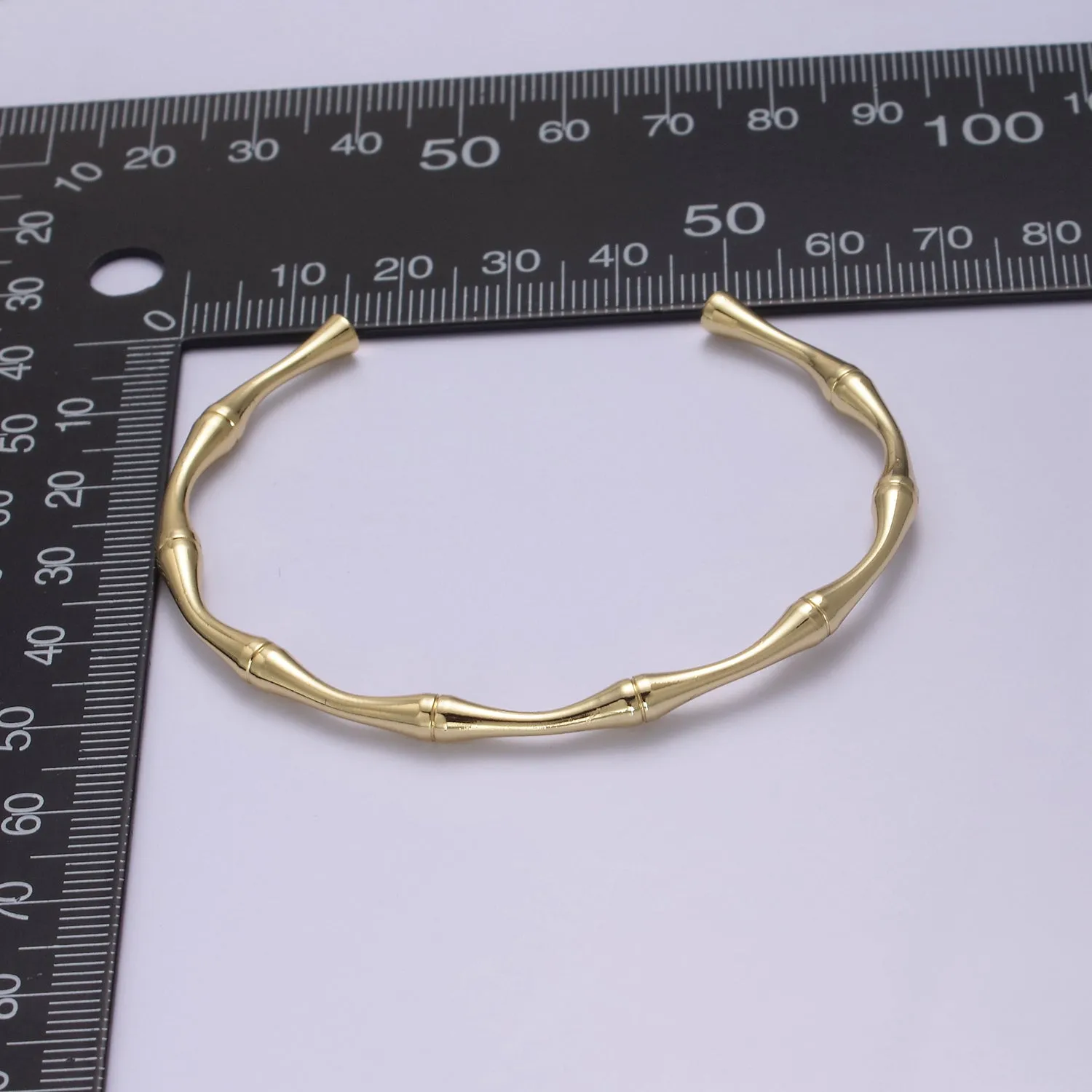 Clearance Pricing BLOWOUT Dainty Gold bamboo bangle bracelet Open Cuff Bracelet Adjustable Stackable jewelry Wholesale Fashion Jewelry WA-696 WA-697