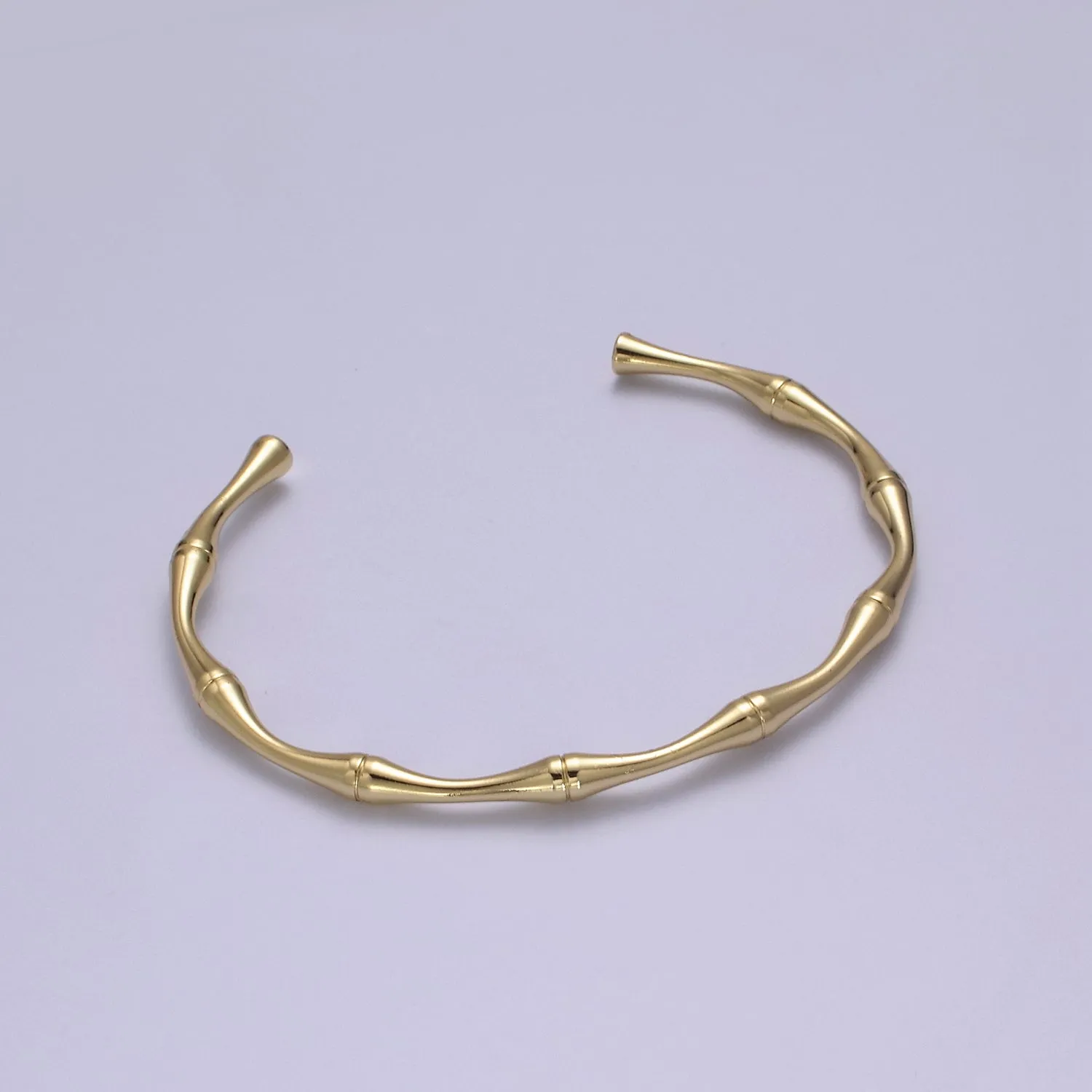 Clearance Pricing BLOWOUT Dainty Gold bamboo bangle bracelet Open Cuff Bracelet Adjustable Stackable jewelry Wholesale Fashion Jewelry WA-696 WA-697