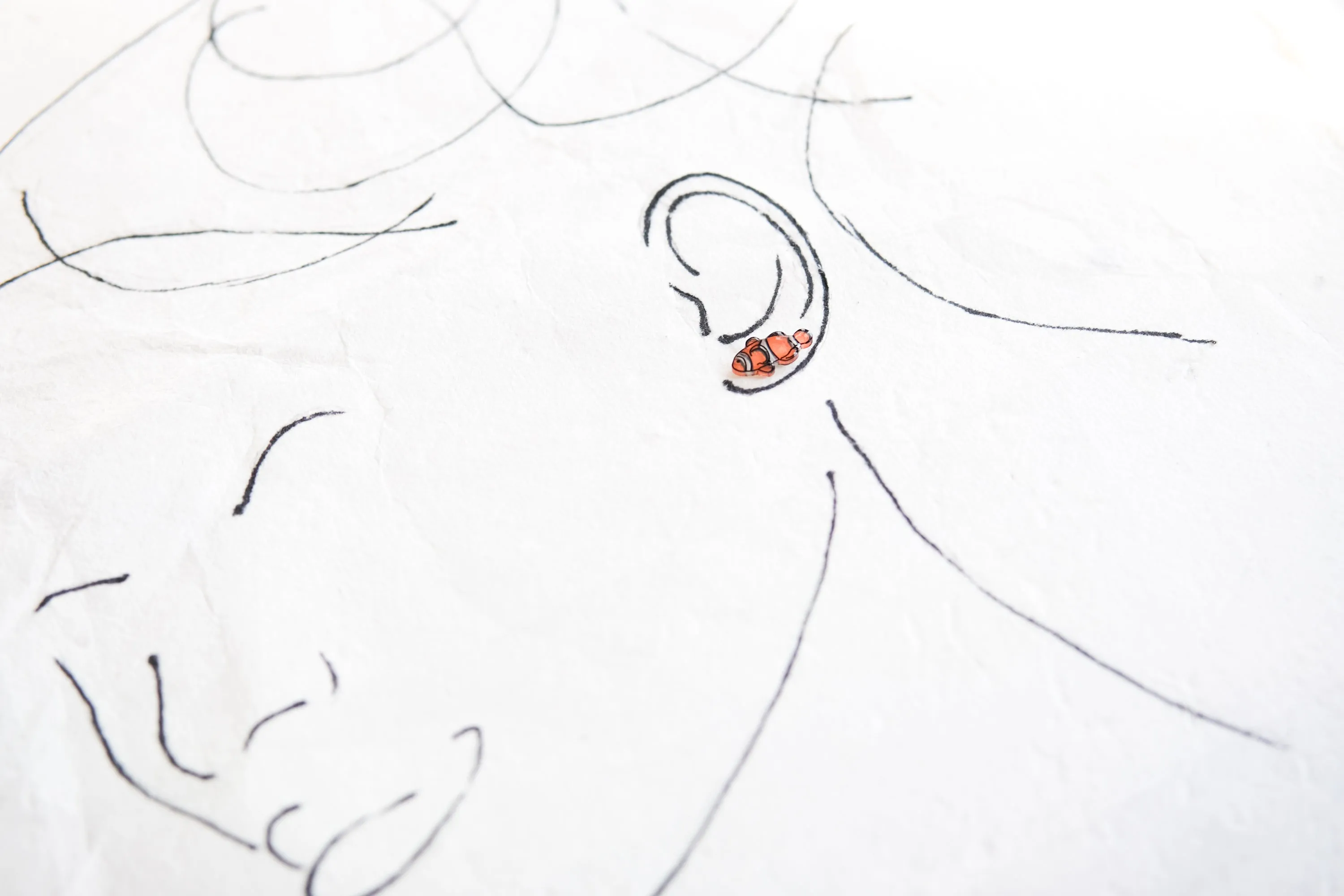 Clownfish Orange Ocean Stud Earrings