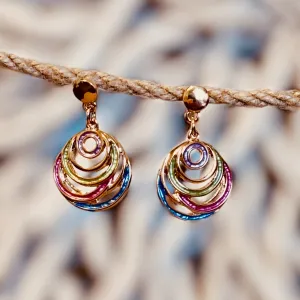 Color Spiral Earrings – Vibrant & Dynamic