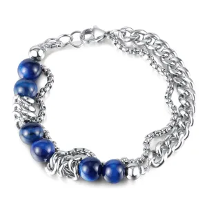 Creative Stainless Steel Chain Stylish Tiger Eye Bracelet