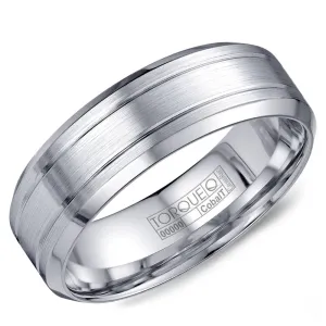 Crown Ring White Cobalt Wedding Band