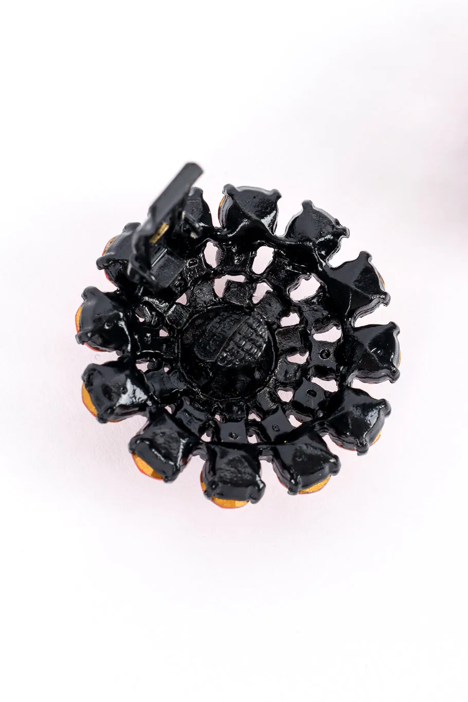 Crystal Dome Button Earrings