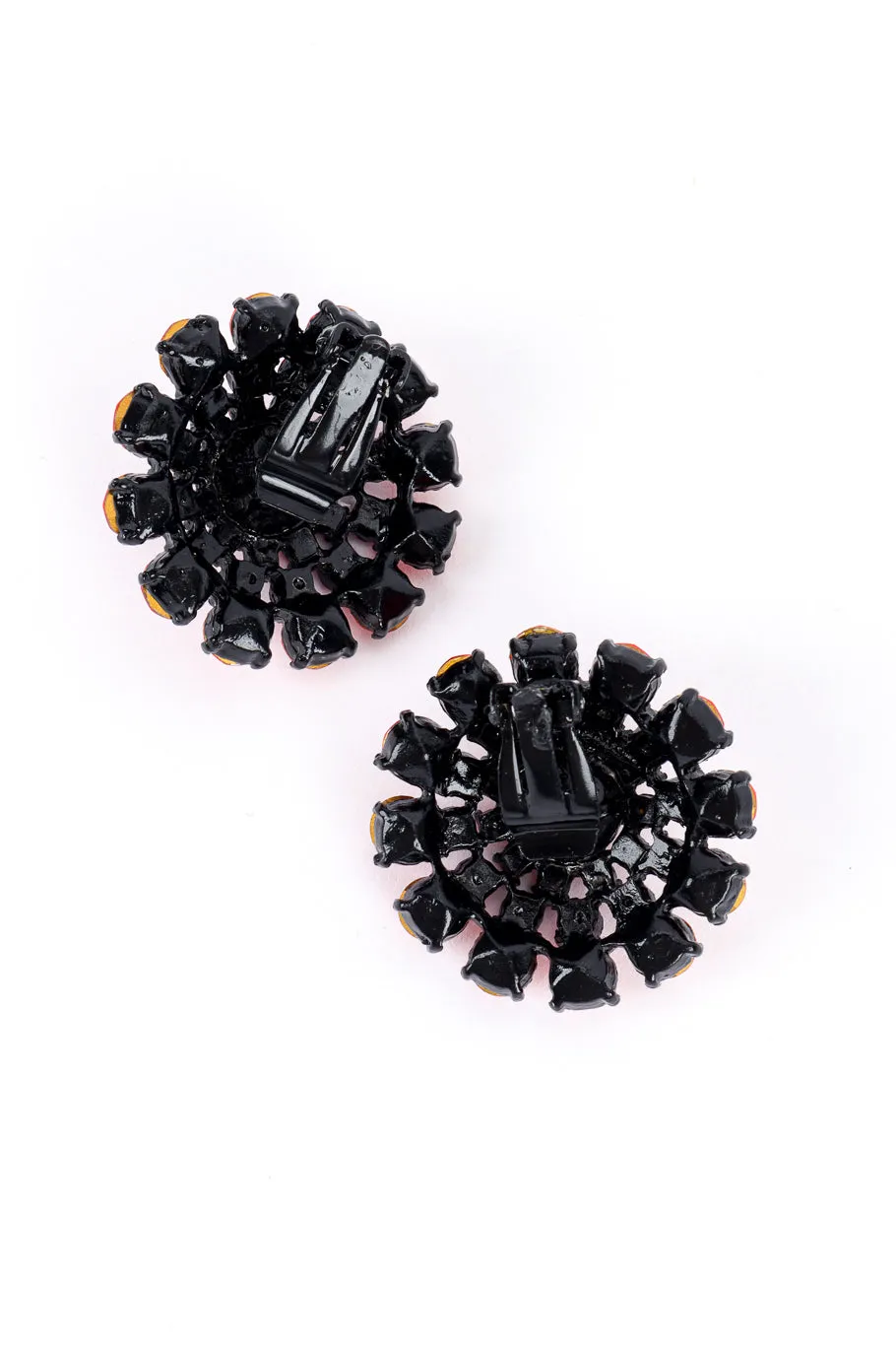 Crystal Dome Button Earrings