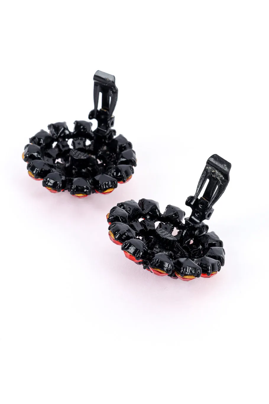 Crystal Dome Button Earrings