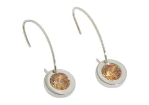 Cubic Zirconia 'D' Hook Earrings