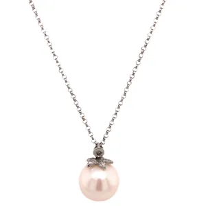 Cultured Pearl Drop Necklace