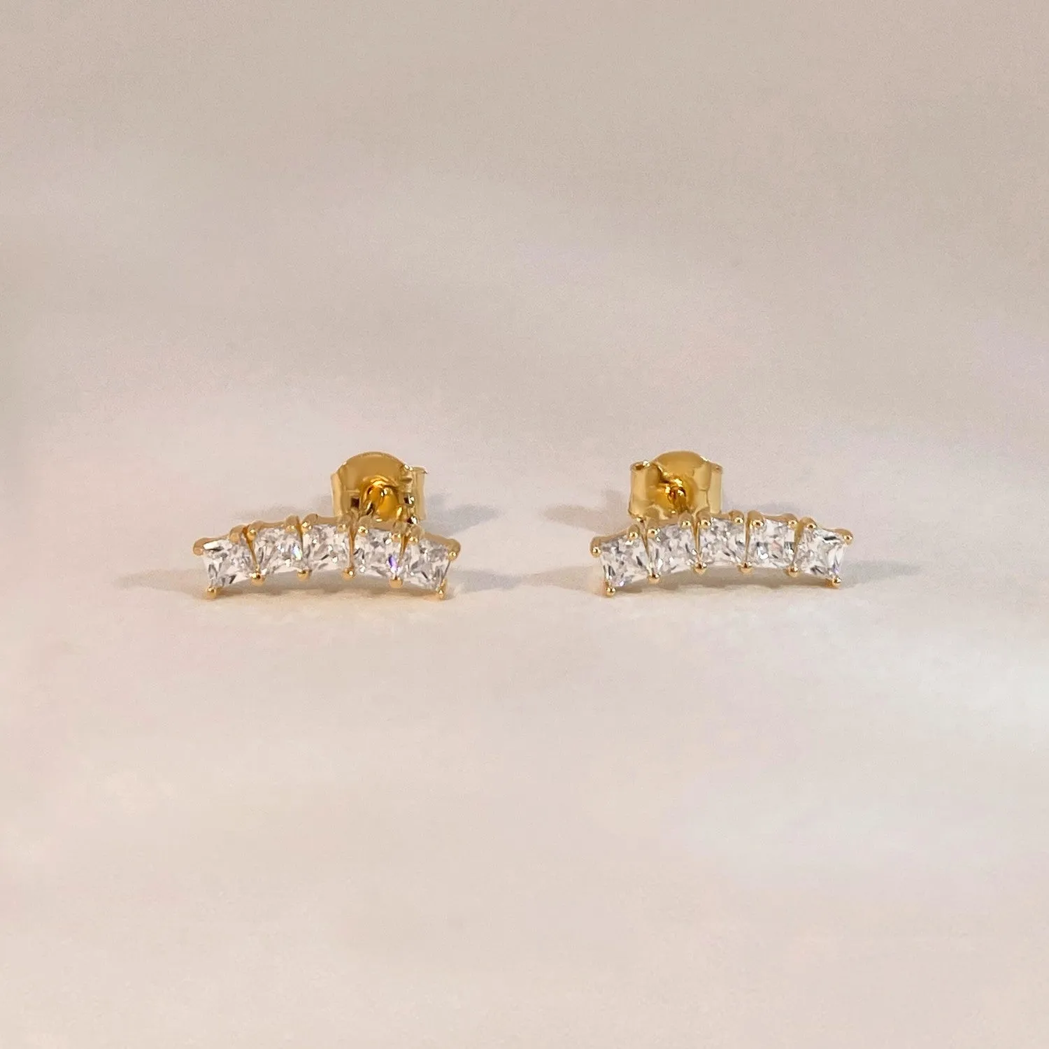 Curved Crystal Studs