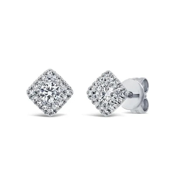 Cushion Halo Studs