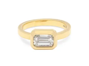 Cynthia Bach Emerald Cut Diamond Ring in 18K Gold