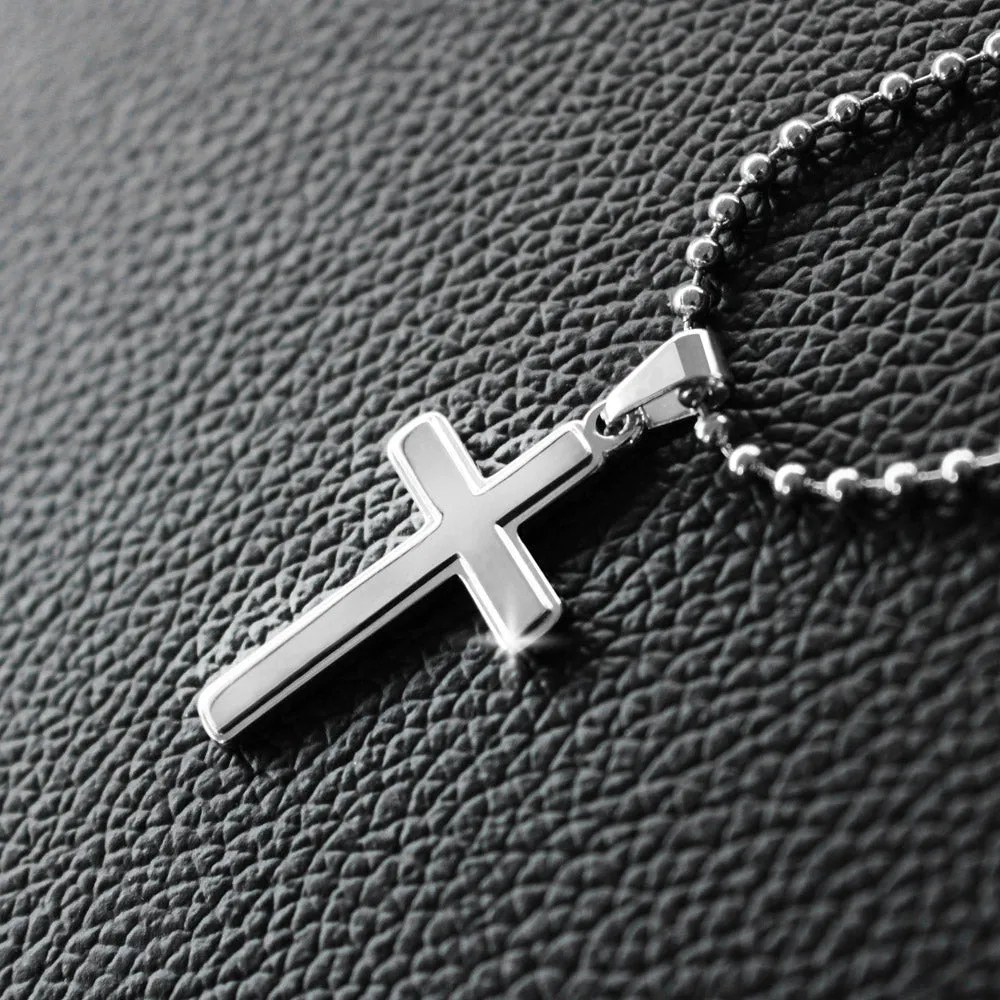 Dad Cross Necklace-You made my life better