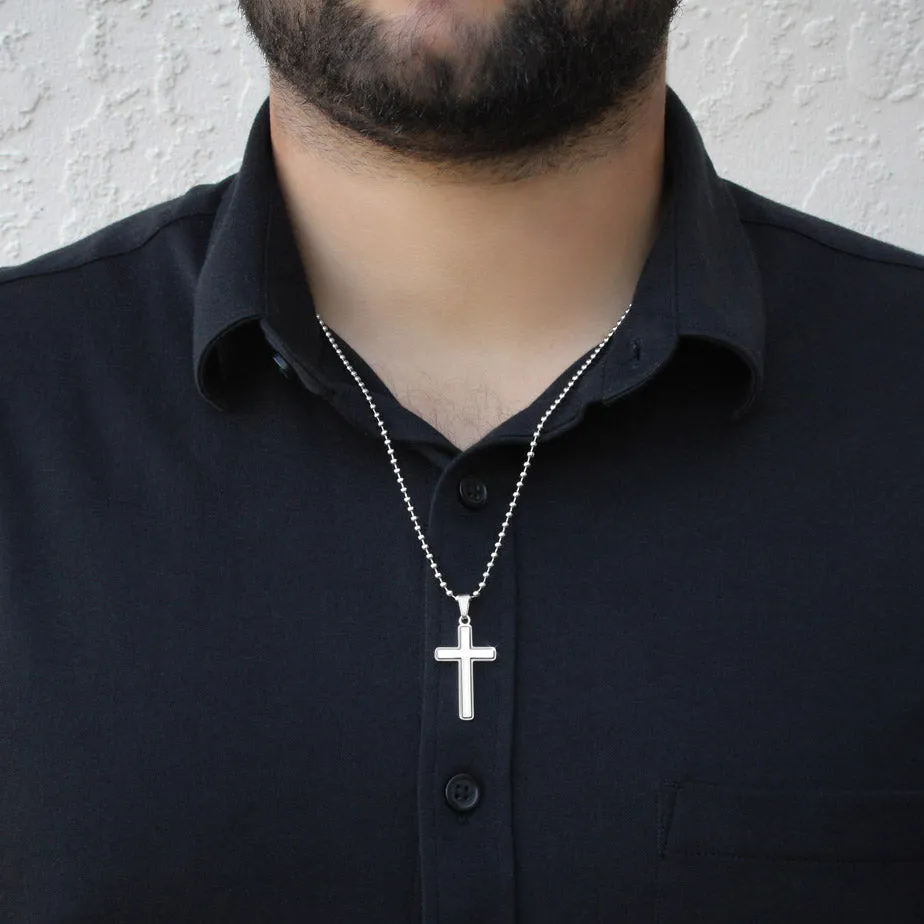 Dad Cross Necklace-You made my life better