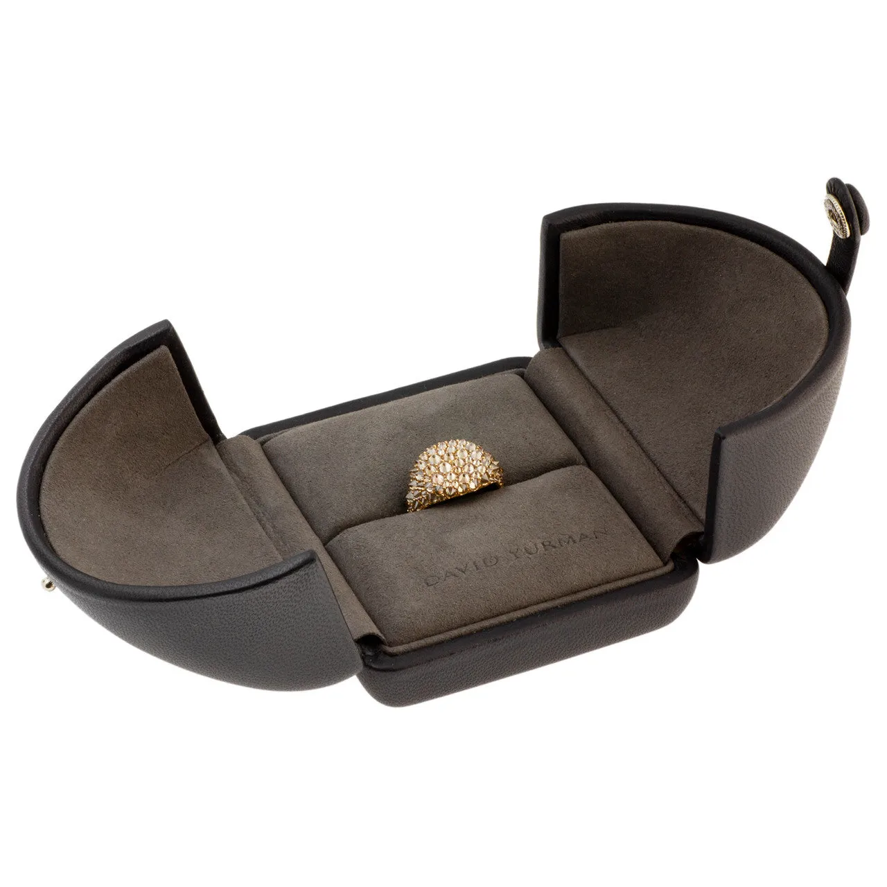 David Yurman 18K Rose Gold & Cognac Diamond Signature Pinky Ring
