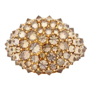 David Yurman 18K Rose Gold & Cognac Diamond Signature Pinky Ring