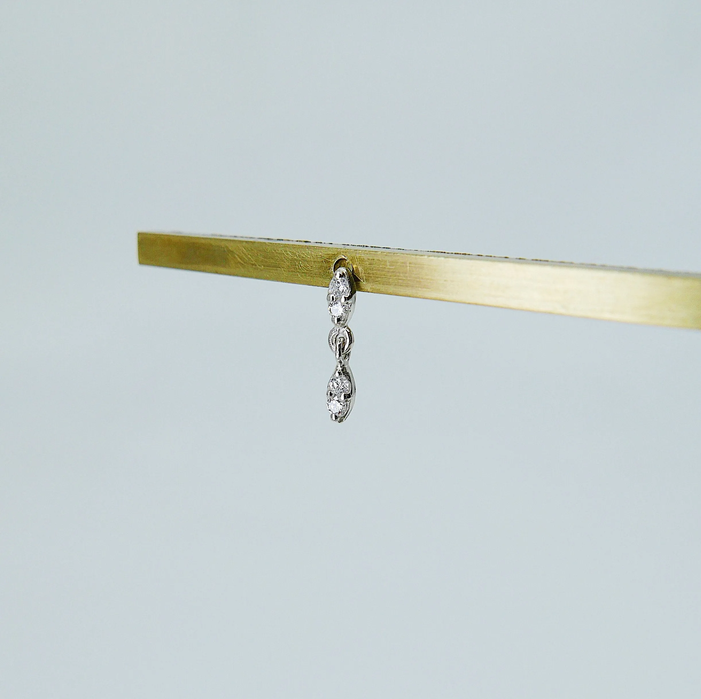 Deja Vu Double Drop Diamond Earring