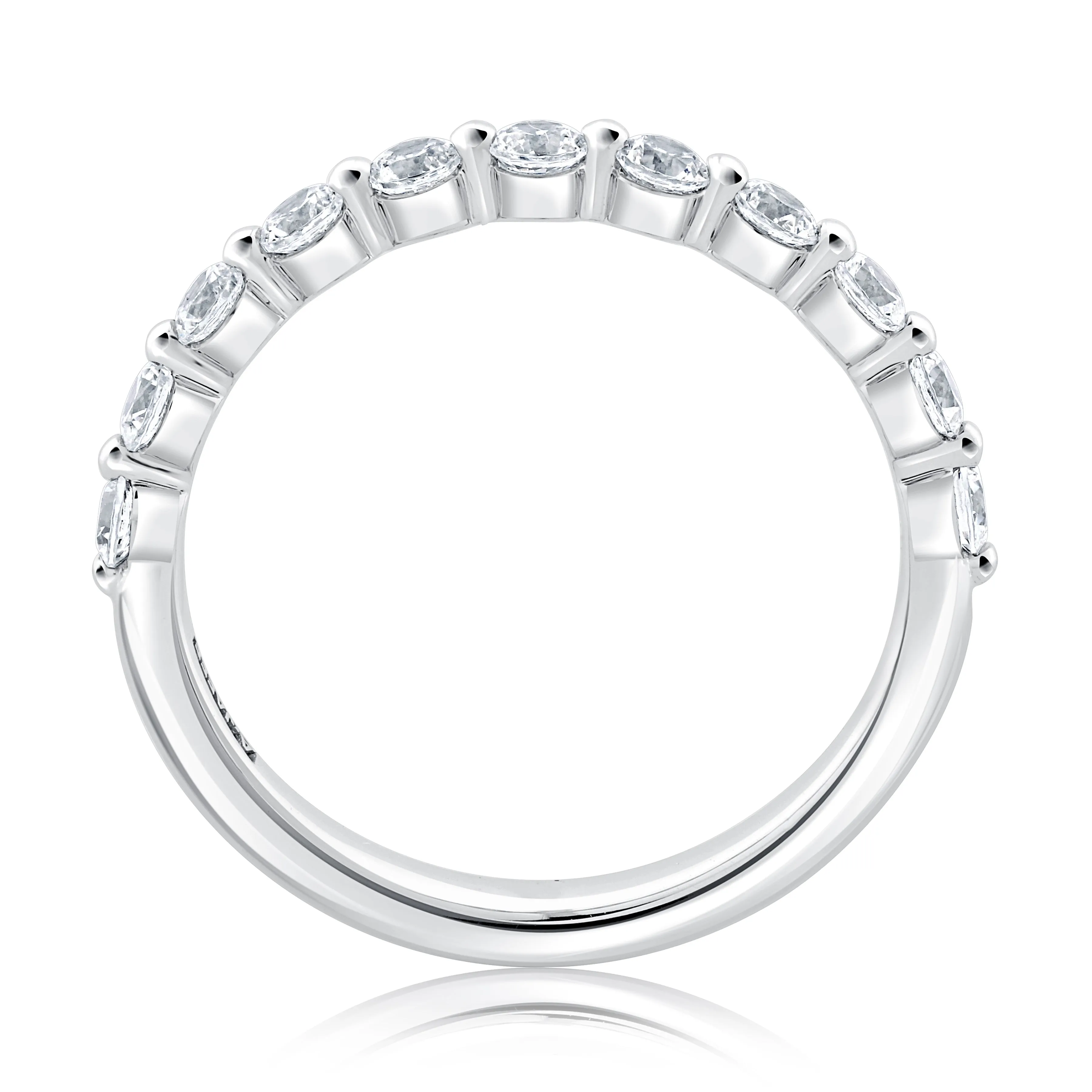 Delicate Halfway Round Diamond Wedding Band