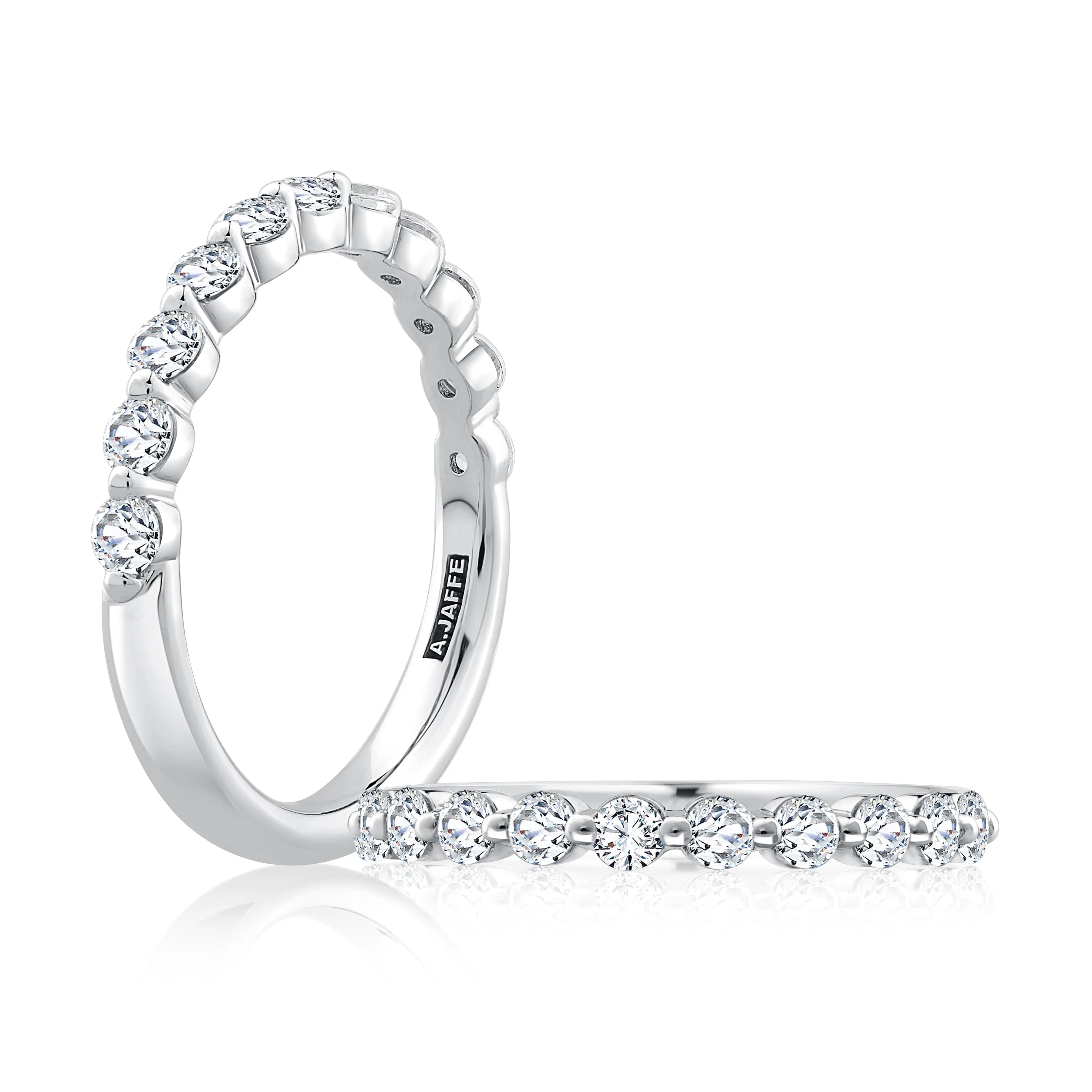 Delicate Halfway Round Diamond Wedding Band