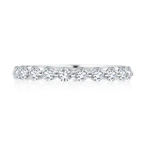 Delicate Halfway Round Diamond Wedding Band