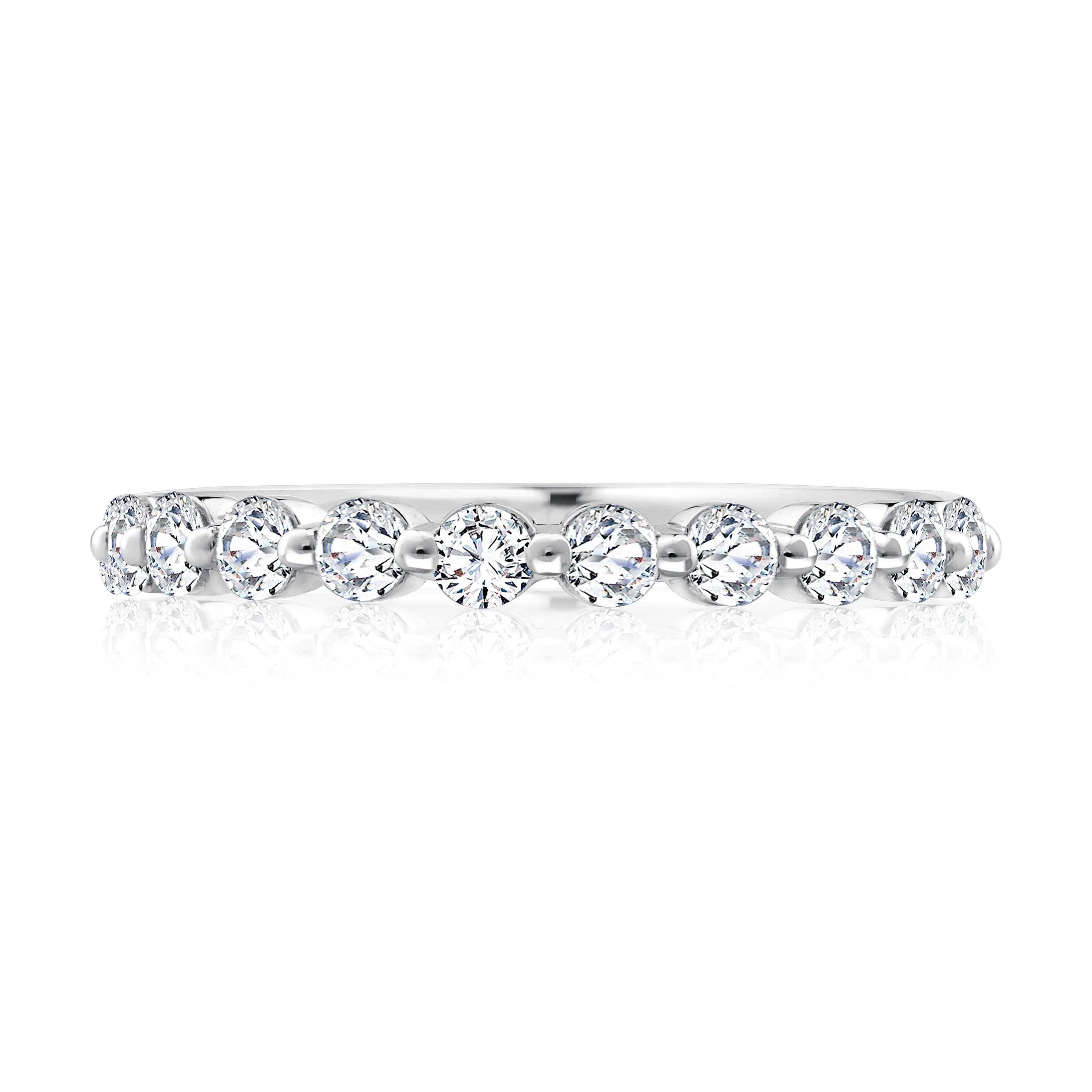 Delicate Halfway Round Diamond Wedding Band