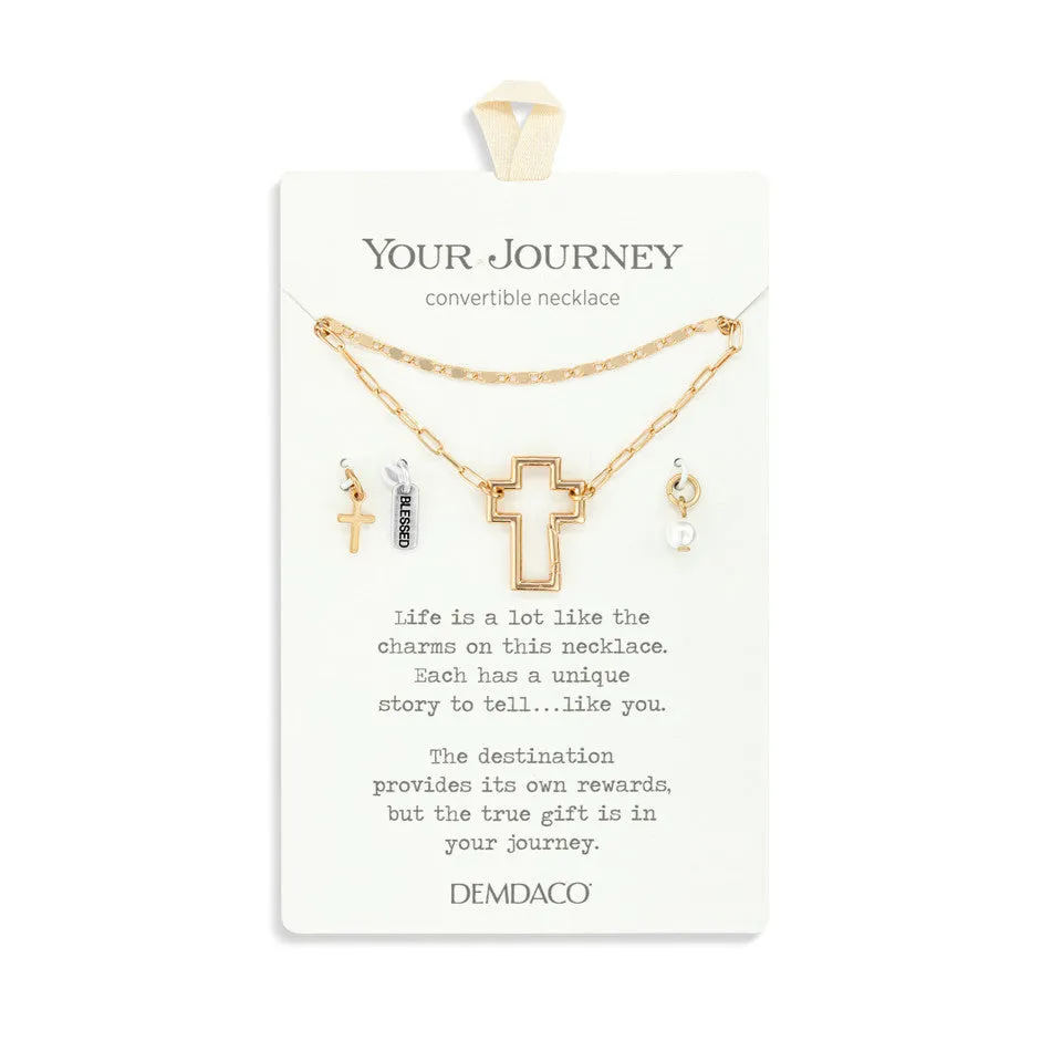 Demdaco Your Journey Faith Necklace Jewelry Set - Gold