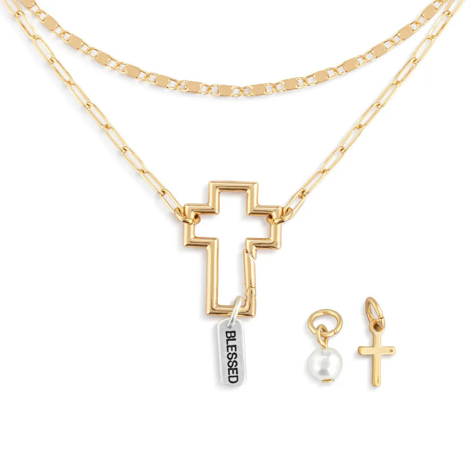 Demdaco Your Journey Faith Necklace Jewelry Set - Gold